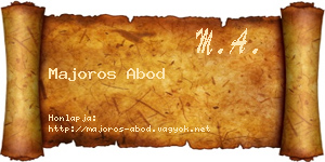 Majoros Abod névjegykártya